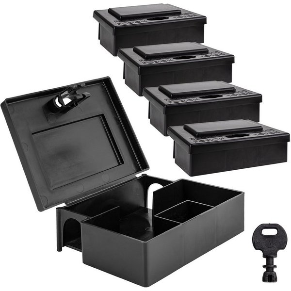 Petigi Lebendfalle 5x Mäuseköderbox Köderbox Köderstation Mäuseköder Falle Mäusefalle