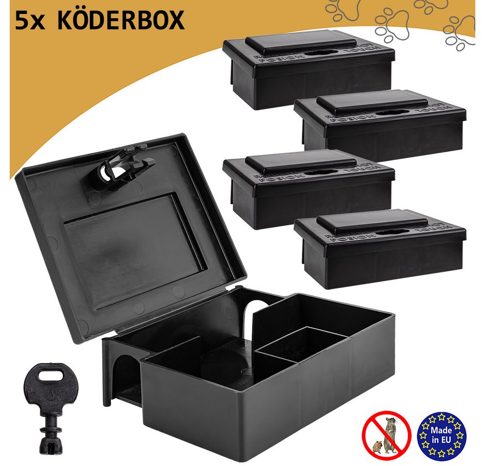 Petigi Lebendfalle 5x Mäuseköderbox Köderbox Köderstation Mäuseköder Falle Mäusefalle – Bild 2 von 5