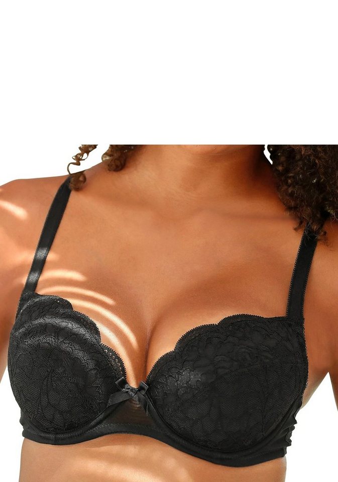 petite fleur by Lascana Balconette-BH, BH mit Bügel, Dirndl-BH, Spitzen-BH (Packung, 2 Stück) mit hübscher Spitze, sexy Dessous – Bild 3 von 5