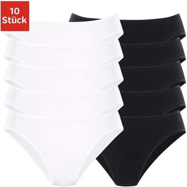 petite fleur by Lascana Bikinislip (10er-Pack) aus elastischer Baumwolle