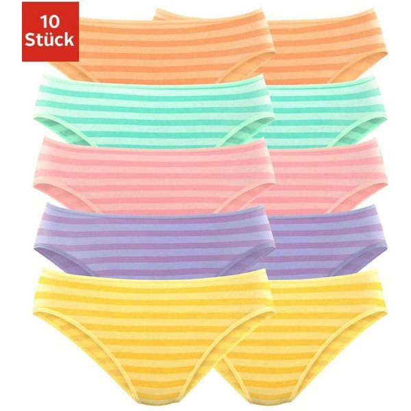 petite fleur by Lascana Bikinislip (10er-Pack) aus elastischer Baumwolle