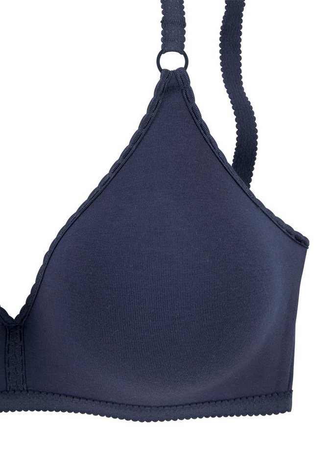 petite fleur by Lascana Bralette-BH, BH ohne Bügel. Baumwoll-BH, Bralette, Triangel-BH (Packung, 2 Stück) aus trageangenehmer Baumwollqualität, bequemer BH – Bild 5 von 5