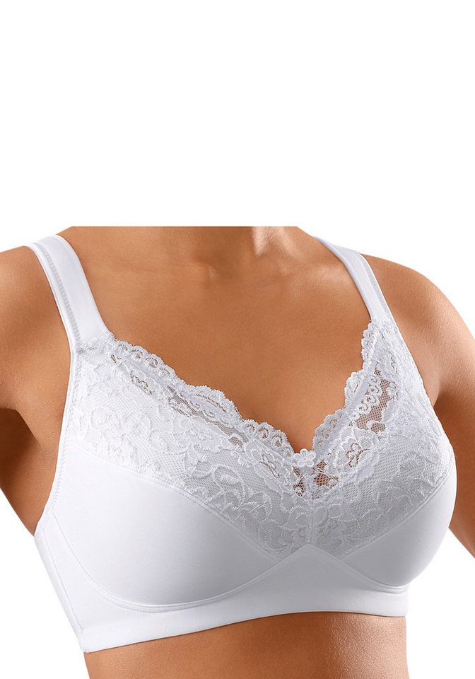petite fleur by Lascana Bralette-BH, BH ohne Bügel, bügelloser BH, Soft-BH, Komfort-BH (Packung, 2 Stück) mit breiten Trägern, große Größen, bequemer BH – Bild 3 von 5