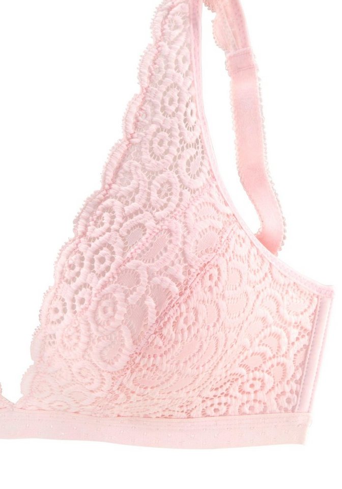 petite fleur by Lascana Bralette-BH, BH ohne Bügel, Spitzen-BH, Bralette (Packung, 2 Stück) im High-Apex-Design, große Größen, bequemer BH, Dessous – Bild 5 von 5