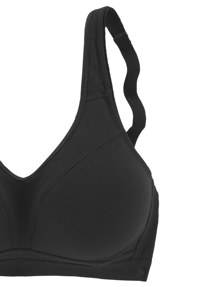 petite fleur by Lascana Bralette-BH, BH ohne Bügel, Baumwoll-BH, bügelloser BH, Komfort-BH (Packung, 2 Stück) mit breiten Trägern, große Größen, bequemer BH – Bild 4 von 5