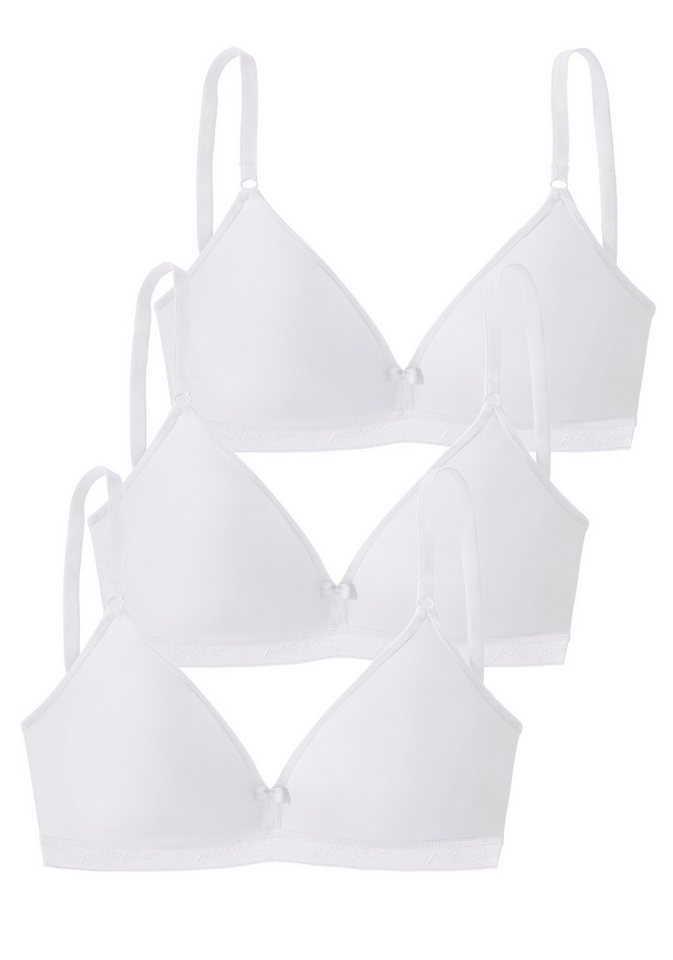 petite fleur by Lascana Bralette-BH, BH ohne Bügel, Baumwoll-BH (Packung, 3 Stück) in Triangel-Schnittform, bequemer BH – Bild 2 von 5