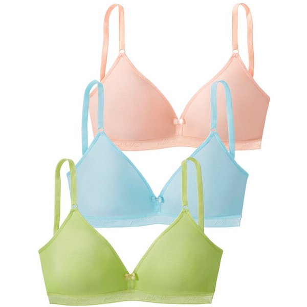 petite fleur by Lascana Bralette-BH (Packung, 3 Stück) ohne Bügel aus Baumwolle, Basic, bequemer BH