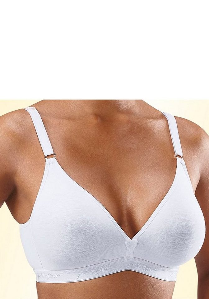 petite fleur by Lascana Bralette-BH (Packung, 3 Stück) ohne Bügel im Triangel-Schnitt aus Baumwolle, bequemer BH – Bild 5 von 5