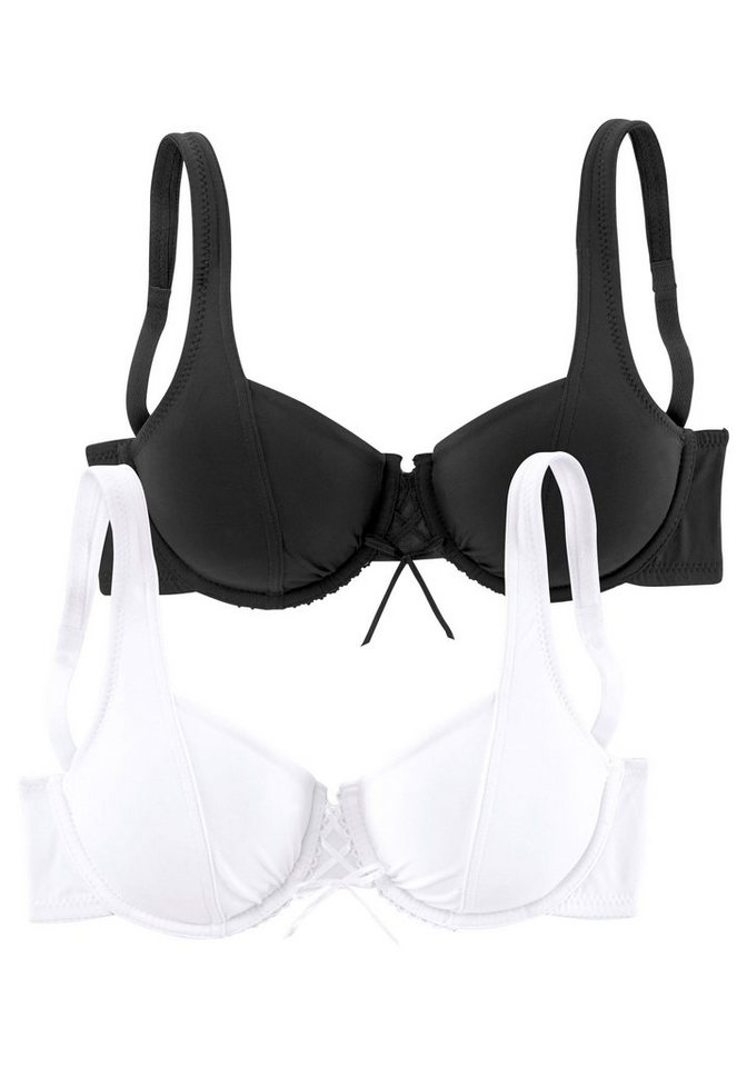 petite fleur by Lascana Dekolleté-BH, Dirndl-BH, Bügel-BH (Packung, 2 Stück) mit schönen Raffungen im Cup, Dessous – Bild 2 von 5