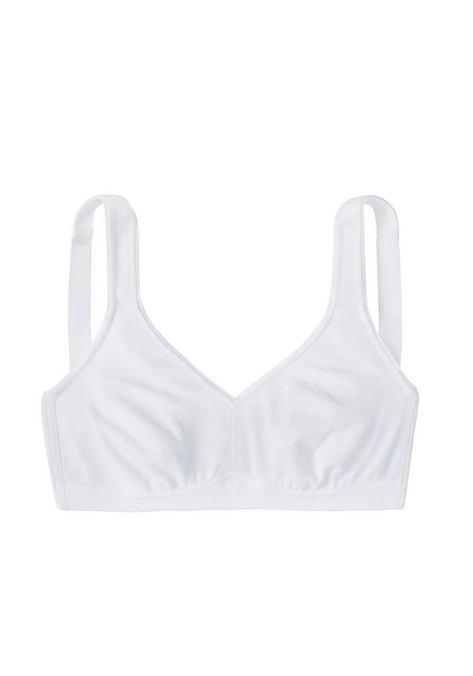 petite fleur by Lascana Entlastungs-BH, BH ohne Bügel, Baumwoll BH (Packung, 2 Stück) mit breiten Trägern, große Größen, bequemer BH – Bild 3 von 5