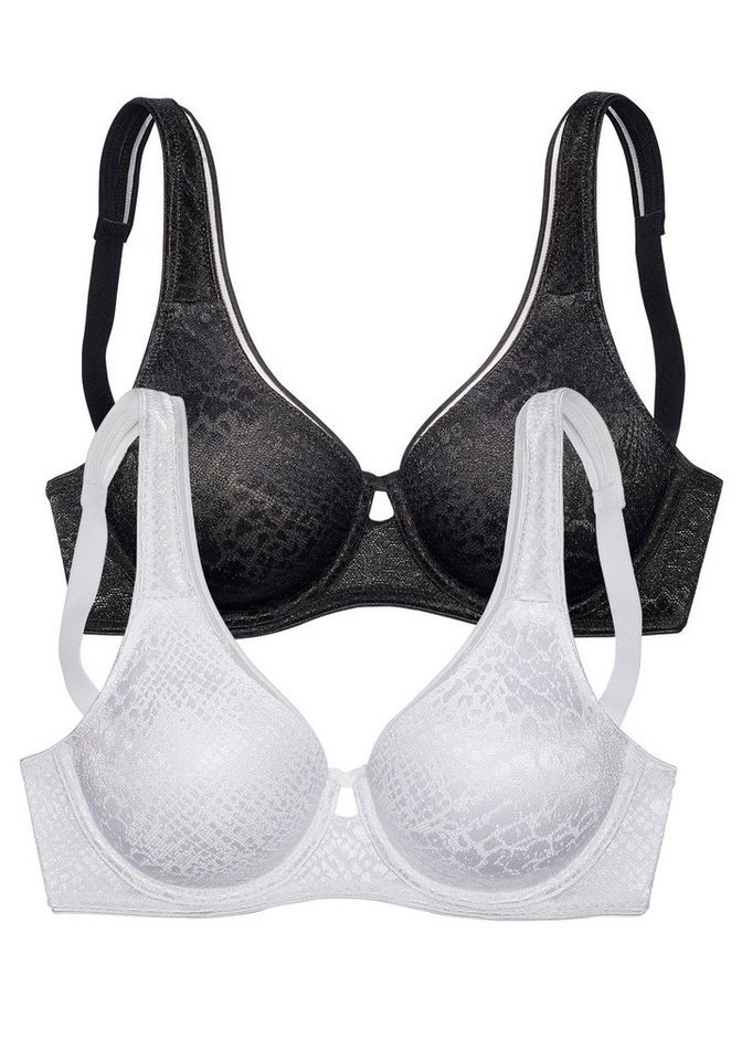 petite fleur by Lascana Minimizer-BH (Packung, 2 Stück) in schimmernder Optik – Bild 2 von 5
