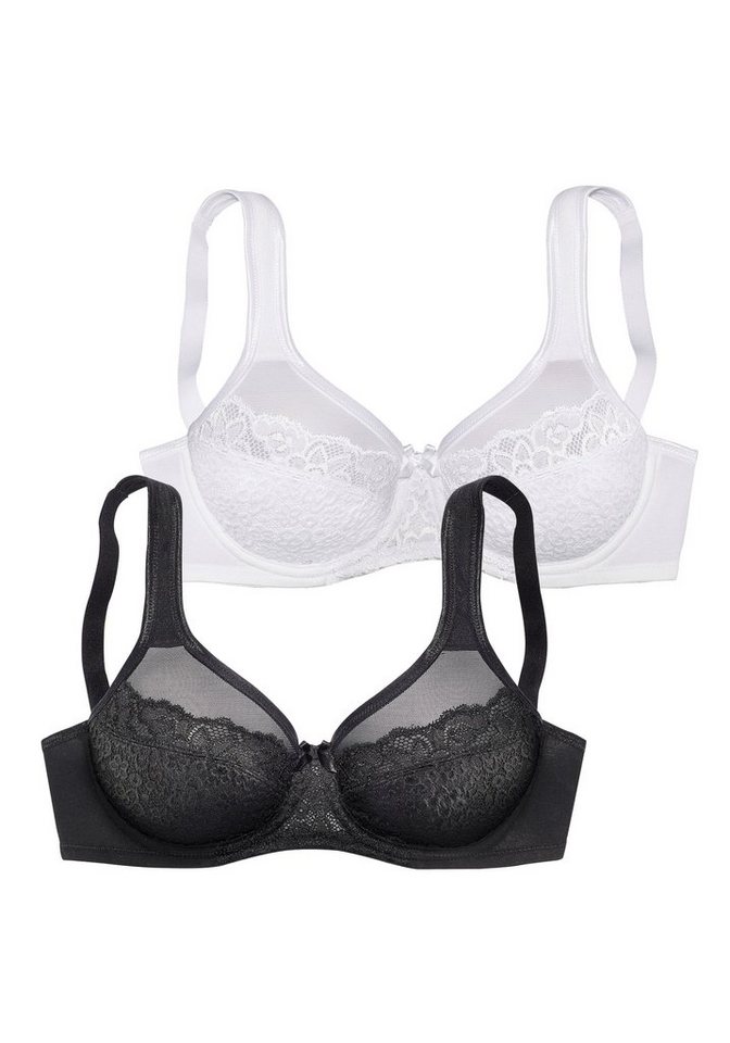 petite fleur by Lascana Bügel-BH, BH mit Bügel, (Packung, 2 Stück) im attraktiven Doppelpack – Bild 2 von 5