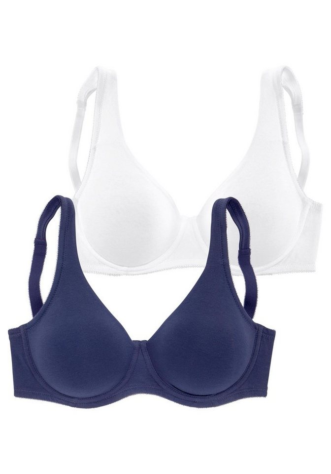 petite fleur by Lascana Minimizer-BH (Packung, 2 Stück) mit Bügel aus Baumwolle – auch ideal für große Größen – Bild 2 von 5