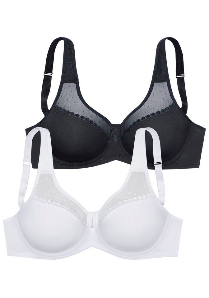 petite fleur by Lascana Minimizer-BH (Packung, 2 Stück) mit Bügel aus weicher Baumwollqualität – Bild 2 von 5