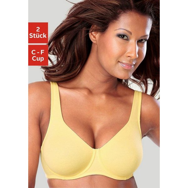 petite fleur by Lascana Minimizer-BH (Packung, 2 Stück) mit Bügel aus Baumwolle – auch ideal für große Größen