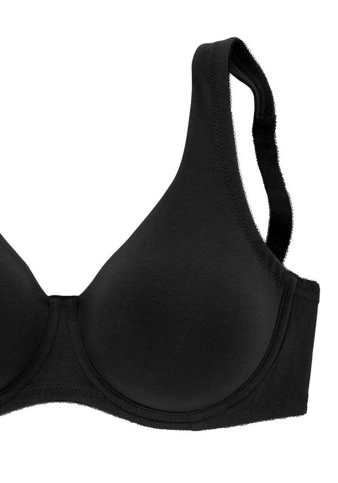 petite fleur by Lascana Minimizer-BH (Packung, 2 Stück) mit Bügel aus Baumwolle – auch ideal für große Größen – Bild 4 von 5