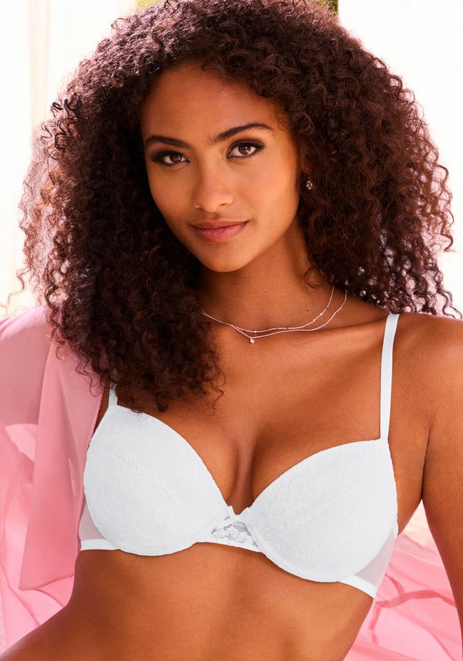 petite fleur by Lascana Push-up-BH (Packung, 3 Stück) mit Spitze, Bügel & herausnehmbaren Push-up-Kissen – Bild 2 von 5