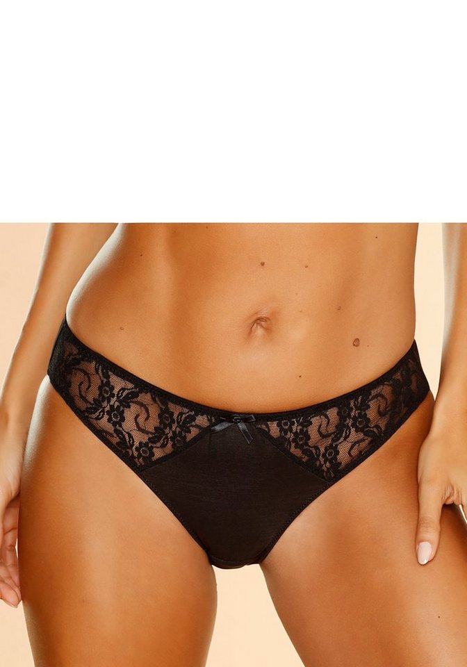 petite fleur by Lascana Slip (Packung, 3 Stück) mit hübschen Spitzeneinsätzen – Bild 3 von 5