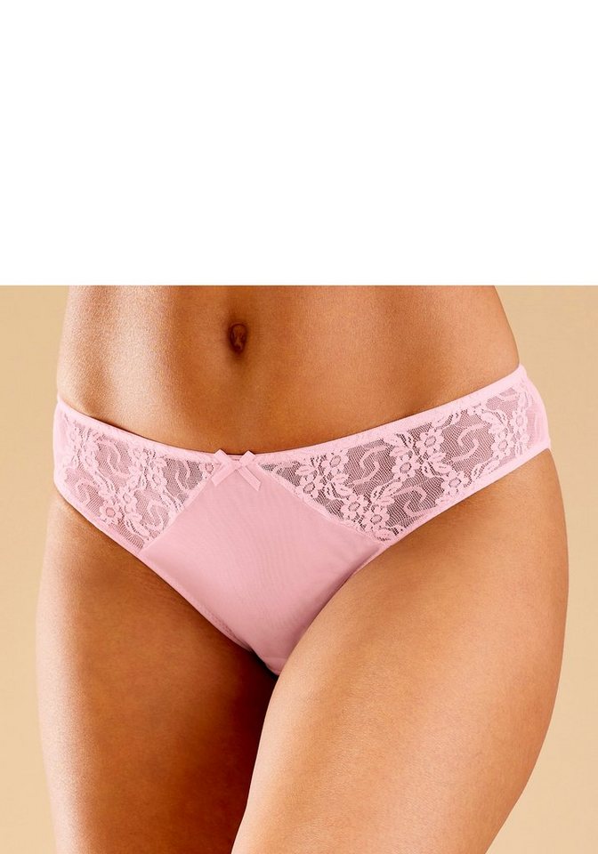 petite fleur by Lascana Slip (Packung, 3 Stück) mit hübschen Spitzeneinsätzen – Bild 4 von 5