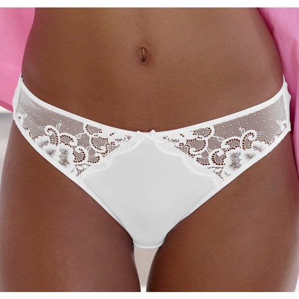 petite fleur by Lascana Slip (Packung, 3 Stück) mit floraler Spitze und weichem Microtouch
