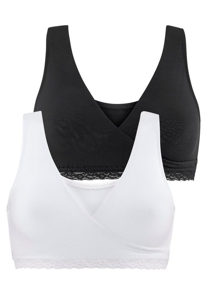 petite fleur by Lascana Soft-BH, Still-BH, Schlaf-BH, BH ohne Bügel, bügelloser BH (Packung, 2 Stück) aus trageangenehmen Modal, bequemer BH – Bild 2 von 5