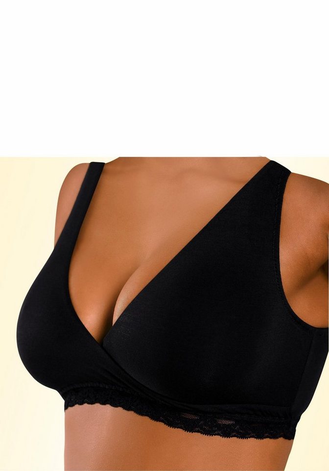 petite fleur by Lascana Soft-BH, Still-BH, Schlaf-BH, BH ohne Bügel, bügelloser BH (Packung, 2 Stück) aus trageangenehmen Modal, bequemer BH – Bild 4 von 5
