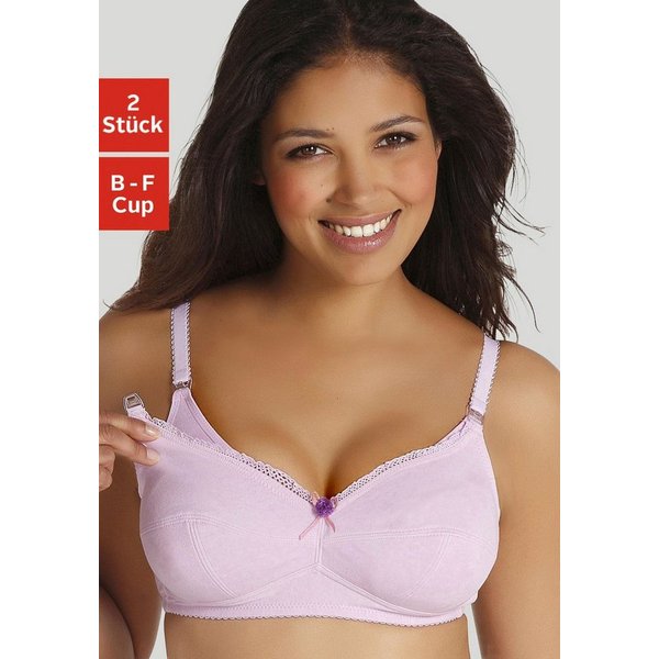 petite fleur by Lascana Still-BH (Packung, 2 Stück) ohne Bügel, mit aufhakbaren Clips