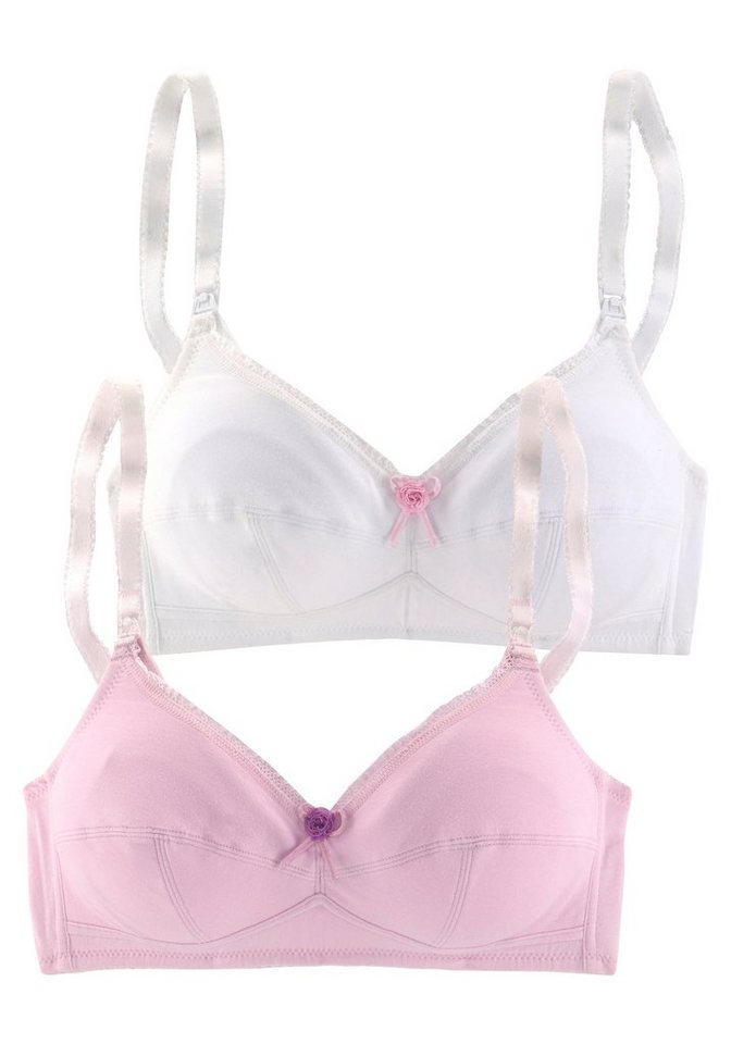 petite fleur by Lascana Still-BH (Packung, 2 Stück) ohne Bügel, mit aufhakbaren Clips – Bild 2 von 5
