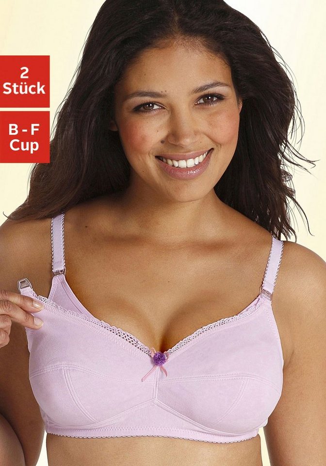 petite fleur by Lascana Still-BH (Packung, 2 Stück) ohne Bügel, mit aufhakbaren Clips – Bild 4 von 5