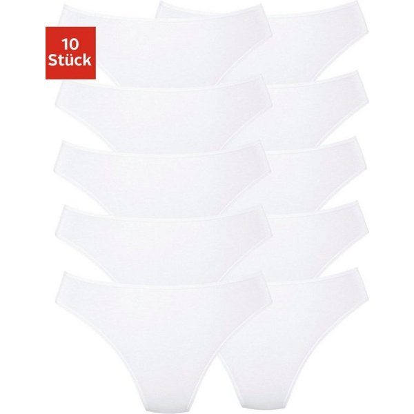 petite fleur by Lascana String (10er-Pack) aus elastischer Baumwolle