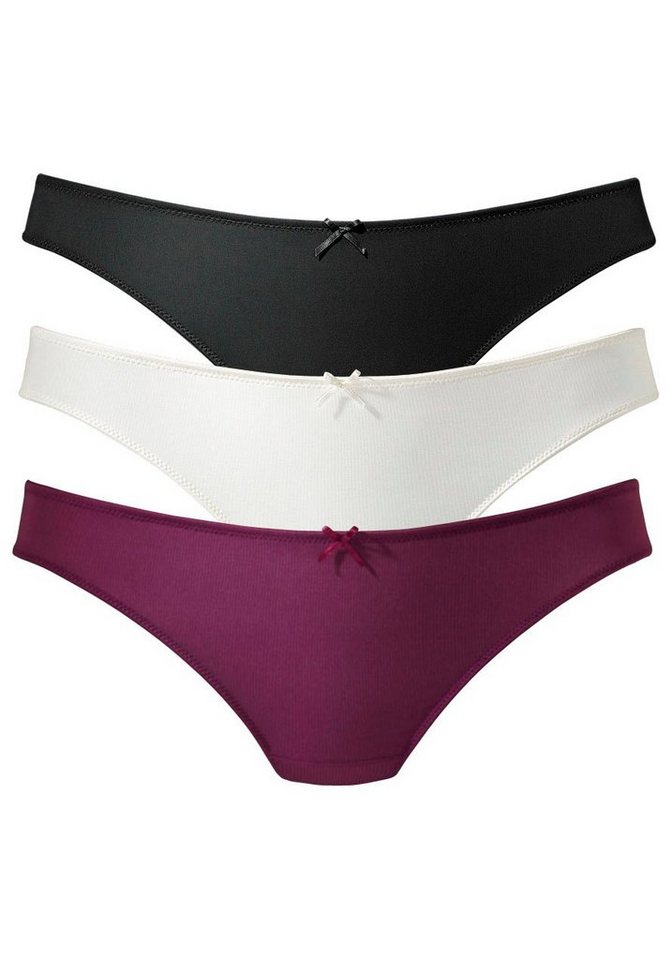 petite fleur by Lascana String (Packung, 3 Stück) hinten komplett aus zarter Jacquardspitze – Bild 2 von 5