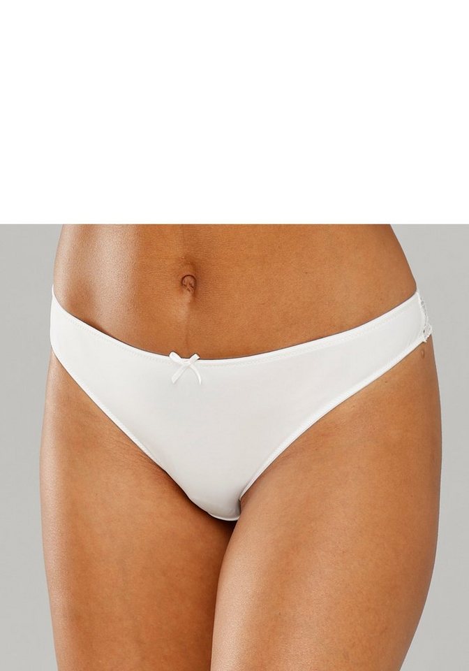 petite fleur by Lascana String (Packung, 3 Stück) hinten komplett aus zarter Jacquardspitze – Bild 5 von 5