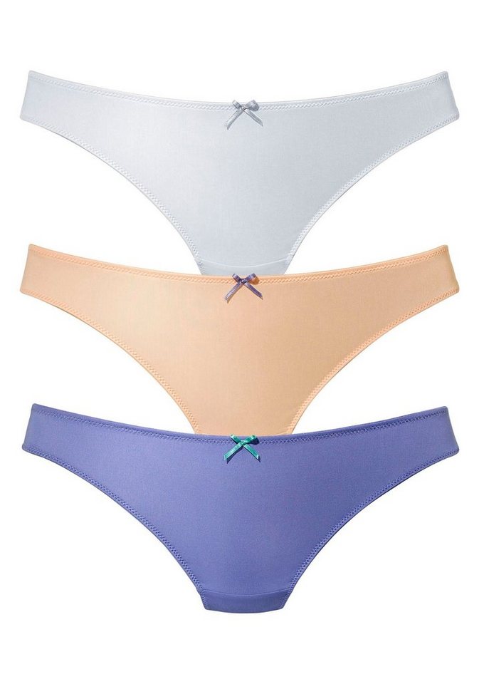 petite fleur by Lascana String (Packung, 3 Stück) hinten komplett aus zarter Jacquardspitze – Bild 2 von 5