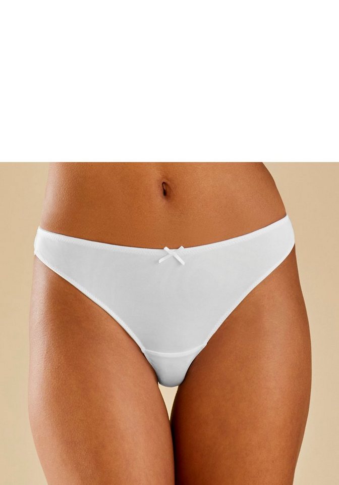 petite fleur by Lascana String (Packung, 3 Stück) hinten komplett aus zarter Jacquardspitze – Bild 5 von 5