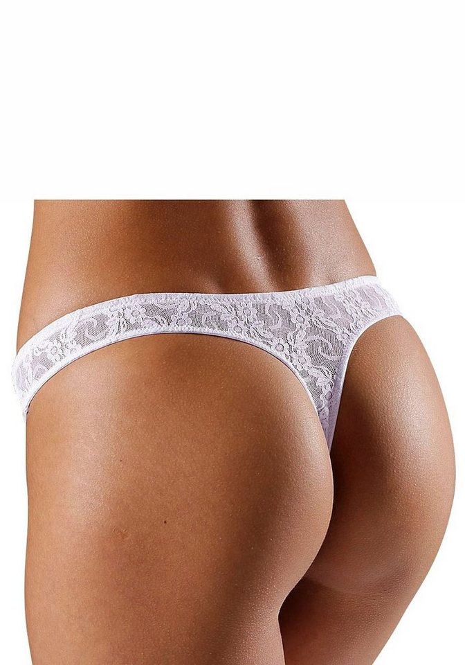 petite fleur by Lascana String (Packung, 3 Stück) mit Spitze hinten – Bild 3 von 5