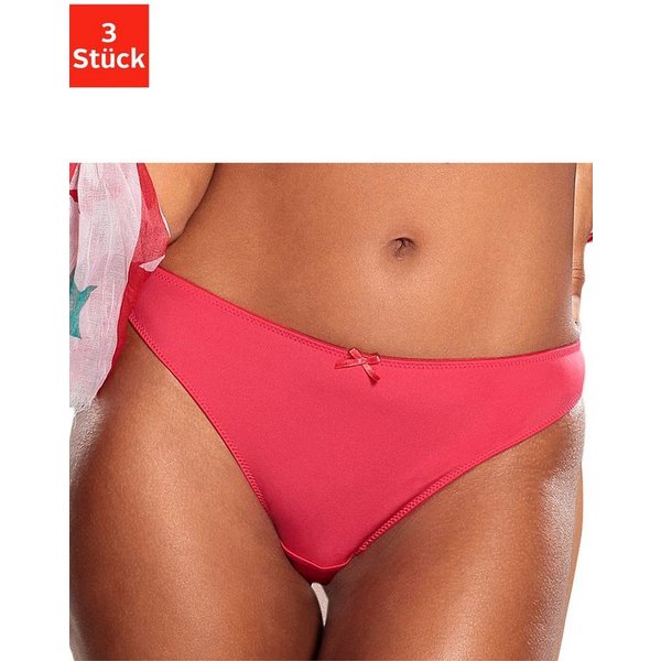 petite fleur by Lascana String (Packung, 3 Stück) hinten komplett aus zarter Jacquardspitze