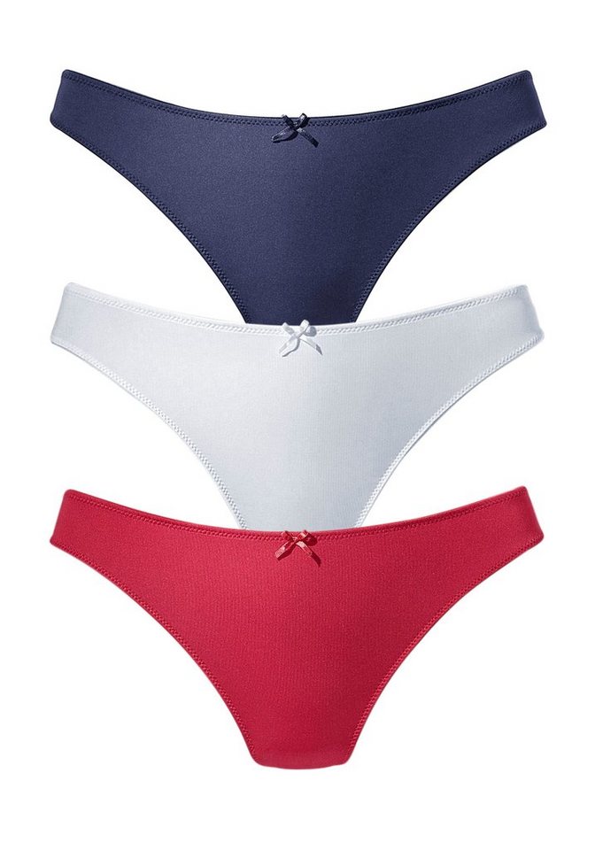 petite fleur by Lascana String (Packung, 3 Stück) hinten komplett aus zarter Jacquardspitze – Bild 2 von 5