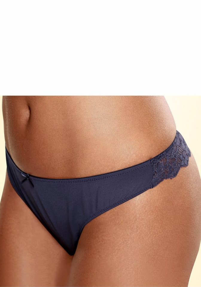 petite fleur by Lascana String (Packung, 3 Stück) hinten komplett aus zarter Jacquardspitze – Bild 4 von 5