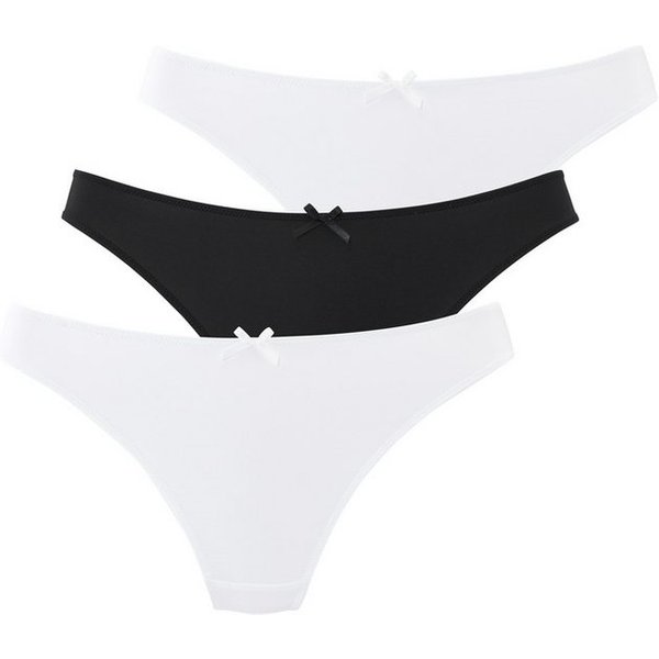 petite fleur by Lascana String (Packung, 3 Stück) mit blumiger Spitze