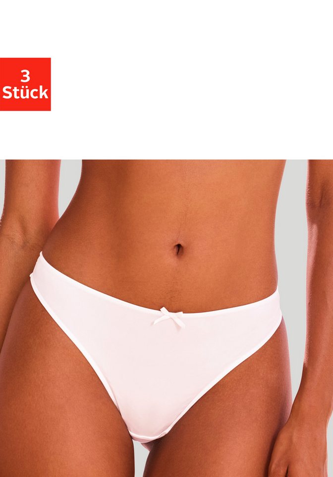 petite fleur by Lascana String (Packung, 3 Stück) mit blumiger Spitze – Bild 2 von 5