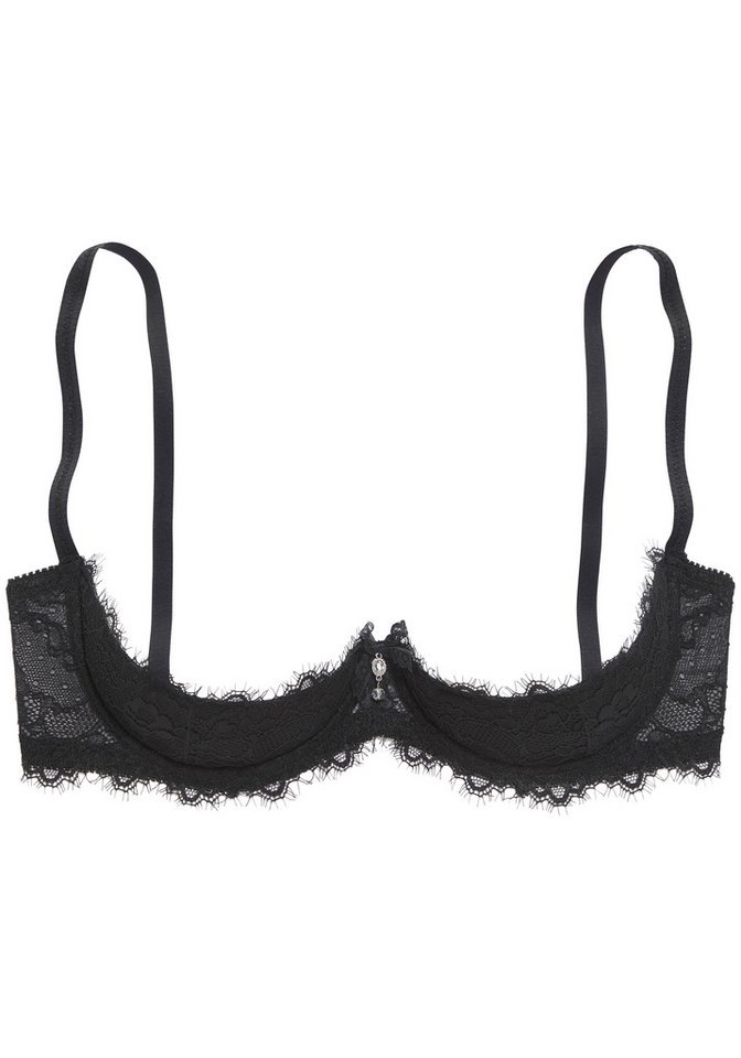petite fleur gold Büstenhebe, BH mit Bügel, BH-Ouvert, BH brustfrei sexy Unterwäsche, sexy Dessous, Reizwäsche Damen – Bild 3 von 5