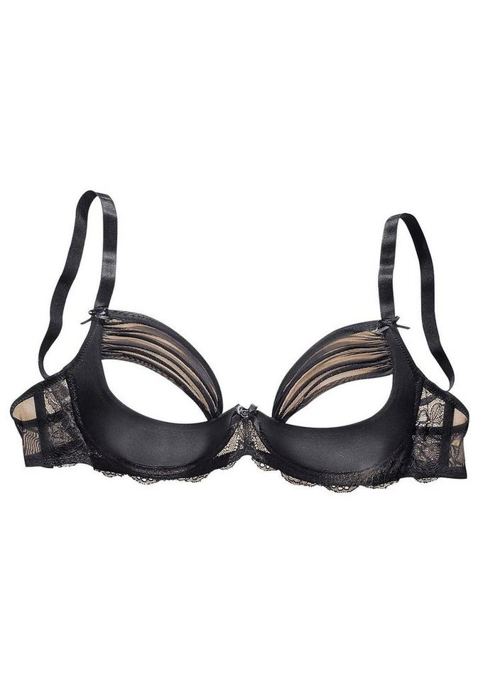 petite fleur gold Büstenhebe, BH mit Bügel, BH-Ouvert, BH brustfrei sexy Unterwäsche, sexy Dessous, Reizwäsche Damen – Bild 2 von 5