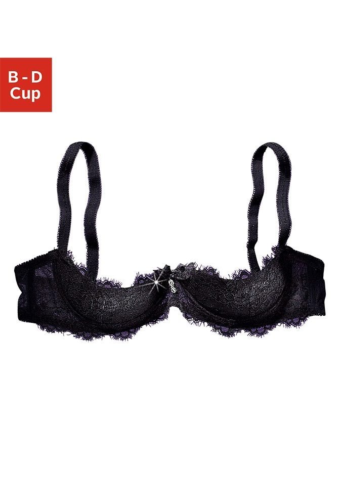 petite fleur gold Büstenhebe, BH mit Bügel, BH-Ouvert, BH brustfrei sexy Unterwäsche, sexy Dessous, Reizwäsche Damen – Bild 2 von 3
