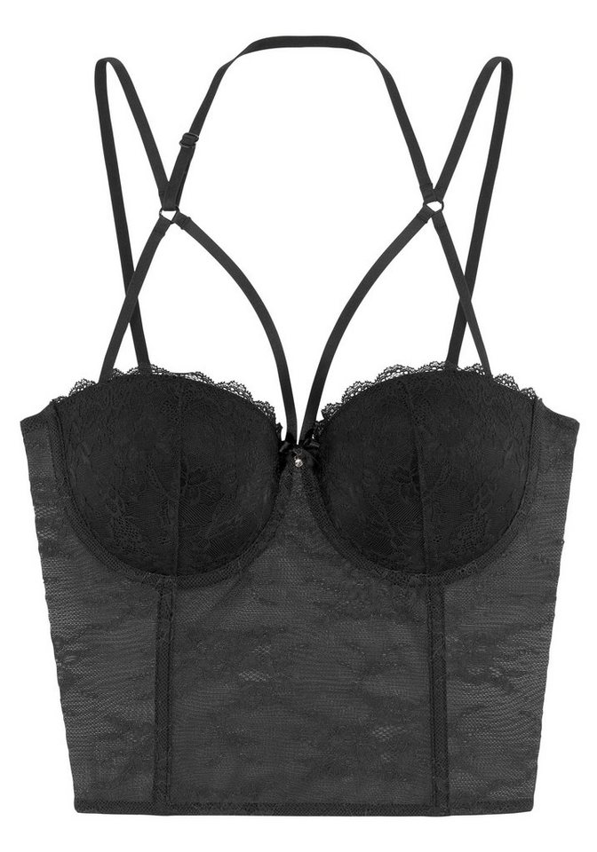 petite fleur gold Corsage, Longline BH, Bügel-BH, Spitzen-BH, BH mit Bügel sexy Unterwäsche, sexy Dessous, Reizwäsche Damen – Bild 2 von 5