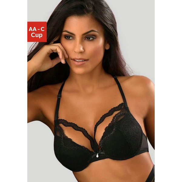 petite fleur gold Push-up-BH, BH mit Bügel, Spitzen-BH, als Dessous-Set kombinierbar sexy Unterwäsche, sexy Dessous, Reizwäsche Damen