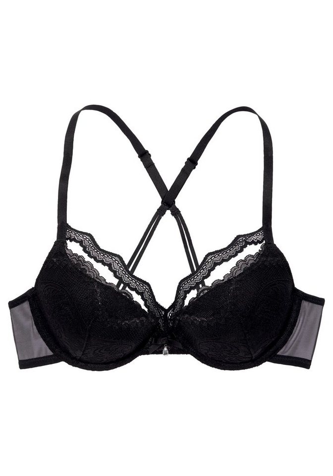 petite fleur gold Push-up-BH, BH mit Bügel, Spitzen-BH, als Dessous-Set kombinierbar sexy Unterwäsche, sexy Dessous, Reizwäsche Damen – Bild 2 von 5