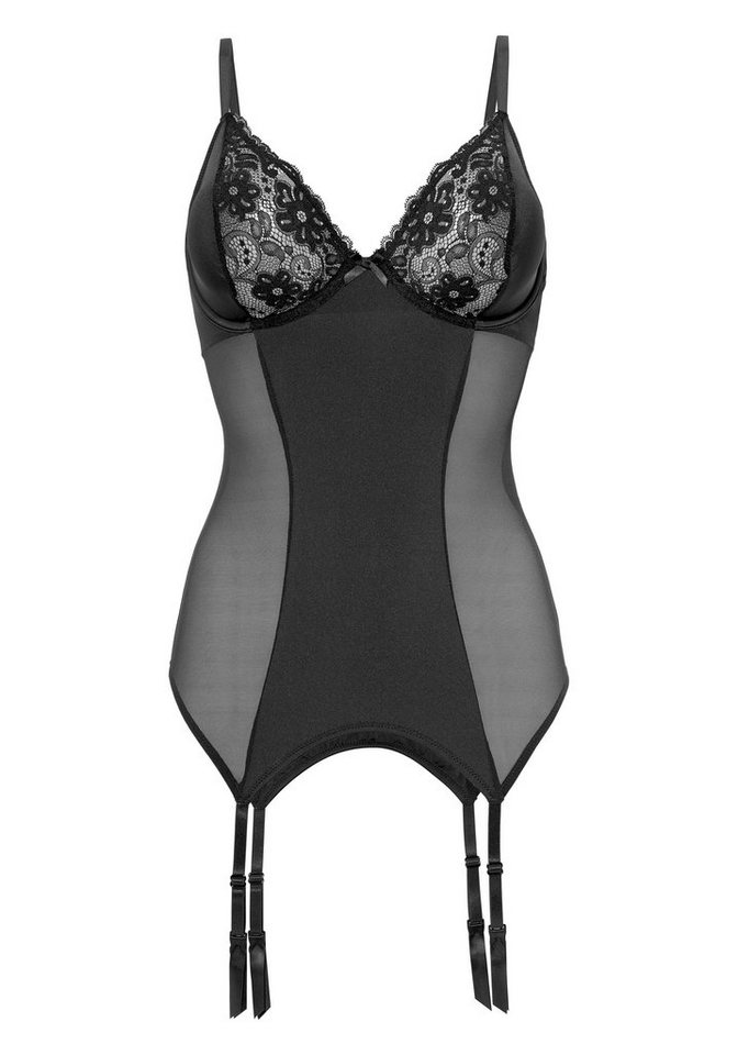 petite fleur gold Set: Corsage, Dessous-Set mit Strapsen, Corsage mit Bügel (2-tlg., mit String) sexy Unterwäsche, sexy Dessous, Reizwäsche Damen – Bild 2 von 5