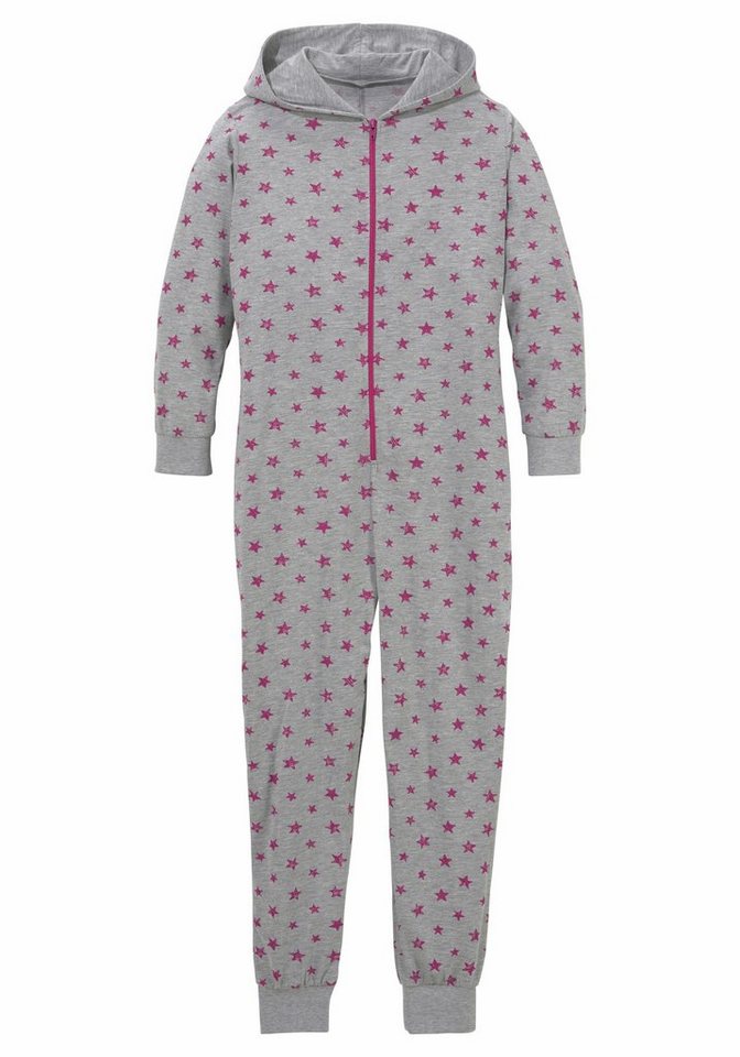 petite fleur Overall Einteiler mit allover Sternendruck, Baumwollmischung – Bild 2 von 5
