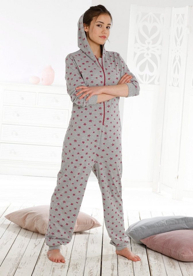 petite fleur Overall Einteiler mit allover Sternendruck, Baumwollmischung – Bild 5 von 5
