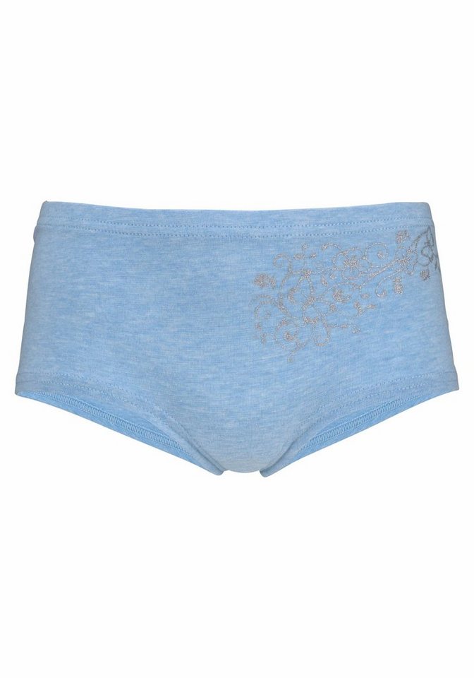 petite fleur Panty (Packung, 4-St) unifarben mit floralem Glitzerdruck, Baumwollmischung – Bild 2 von 5